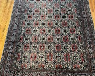 Grey, Red Blue Pakistani Area Rug