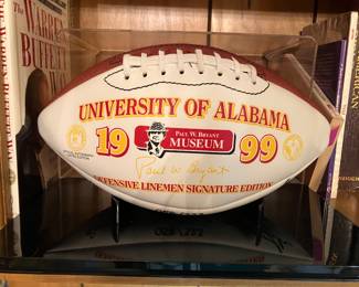 Autographed defensive lineman Crimson Tide football