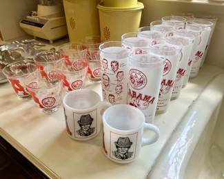 Vintage Crimson Tide bar ware