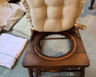 Rocker with broken original seat