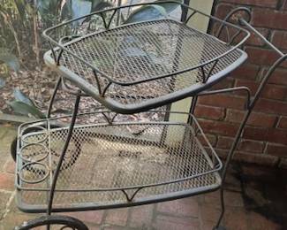 Vintage Bar Cart Wrought Iron
