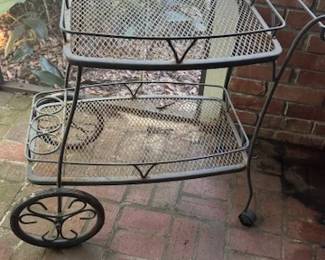 Wrought Iron Vintage Bar Cart
