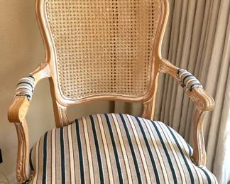 French Country Side Chair  Striped $185