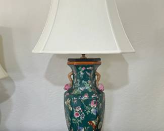 Glazed Ceramic with Faux Branch Handles & Wood Base $95