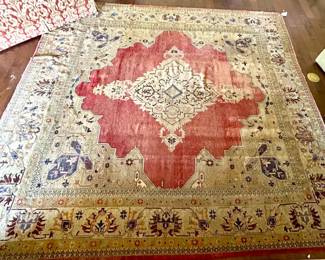 Turkish Hand Knotted Oushak Style Rug 11x12'  $795