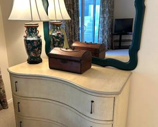 Hickory Chair Curved Dresser $895 -Lamp, Chest & Mirror Also Avlbl.