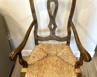 Pair of Hand- Woven Rush Seat Chairs $175 ea. -or- Set $300
