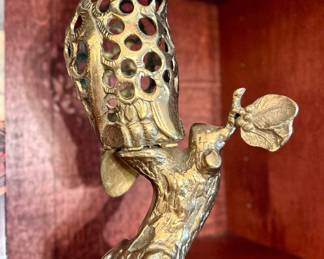 $120 - Brass Parrot statue