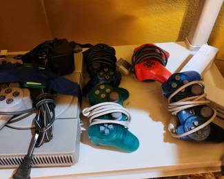 Vintage game system with accessories
