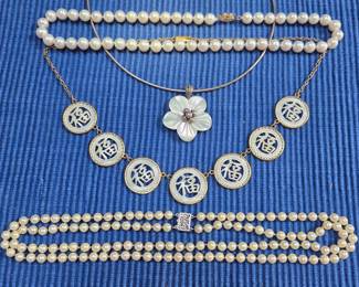 More pearls, carved abalone 