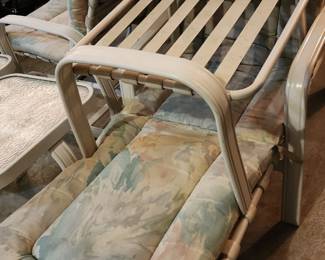 Outdoor chaise lounge, ottoman