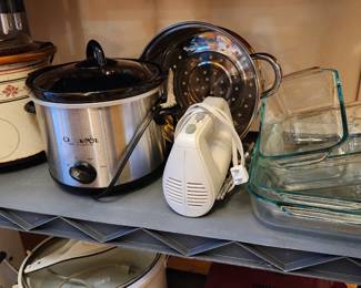 More crockpots, more bakeware, mixer