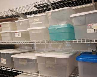 An abundance of storage containers of all sizes