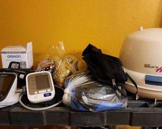 Blood pressure machines, hair dryer, other personal care items