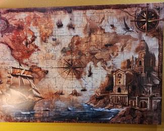 Large world map art