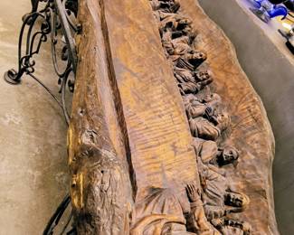 Hand Carved Mesquite Wood Last Supper