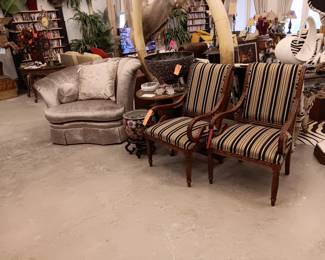 Fairfield Carved Wood Chairs, Marge Parson Chair