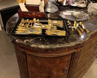 Gold Plated Silverware, Oneida Community Golden Grandeur.  