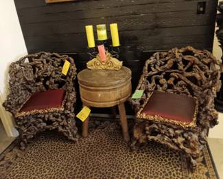 Solid Wood Root Chairs