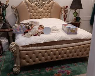 King size bed frame, headboard, footboard