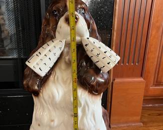 R77 - $85. Large Porcelain Spaniel. Measures 17" x 24" tall. Excellent Condition. 