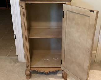 R127 - Storage Cabinet. Measures 20.25" x 14" x 38.25" tall. Has surface damage on the top. 