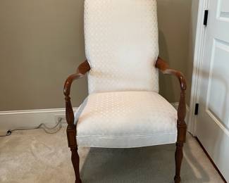 R104 - $95. Single Upholstered Side Chair. Excellent Condition.  Measures 24" x 24" x 43" tall. 