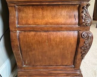 R113 - $550. Chateau Provence by Thomasville Armoire. Measures 49.5" wide x 23" deep x 84" tall. 