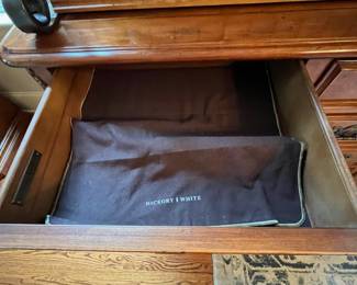 R110 - $350. Hickory White Buffet with added top. Measures 59" wide x 18" deep x 76" tall. Moves in 2 pieces. Bottom could be used as a buffet if you don't need/want the top part. 