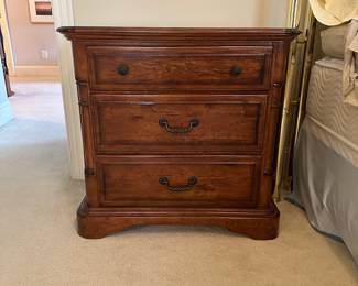 R6 - $150. PAIR of Large Nightstands. Measures 32" wide x 18" deep x 30.5" tall. 