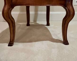 R1 - $1,450. Henredon Table with 6 Chairs. 2 Captains chairs / 4 regulars. Table Measures 76.5" x 44" x 30" tall.  2 leaves - Each leaf adds 20". Has table pads. 