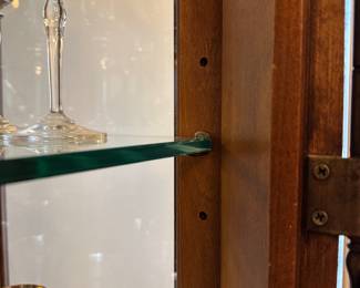 R2 - $950. Henredon Lighted Breakfront China Cabinet. Measures 70" wide x 20" deep x 92" tall. Moves in 2 pieces. 