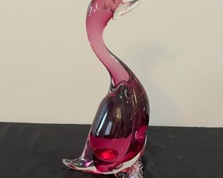R52 - $250. Murano Glass Duck. Measures 5" wide x 13" tall. No issues noted. 