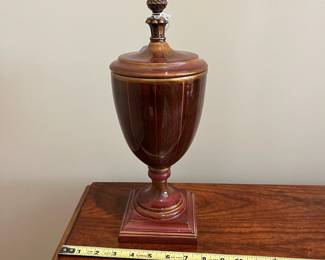 R96 - $20. Ethan Allen Lidded Urn/Vase. Measures 14" tall. 