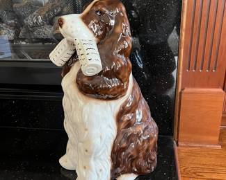 R77 - $85. Large Porcelain Spaniel. Measures 17" x 24" tall. Excellent Condition. 
