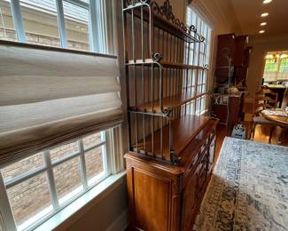 R110 - $350. Hickory White Buffet with added top. Measures 59" wide x 18" deep x 76" tall. Moves in 2 pieces. Bottom could be used as a buffet if you don't need/want the top part. 