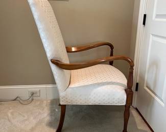 R104 - $95. Single Upholstered Side Chair. Excellent Condition.  Measures 24" x 24" x 43" tall. 