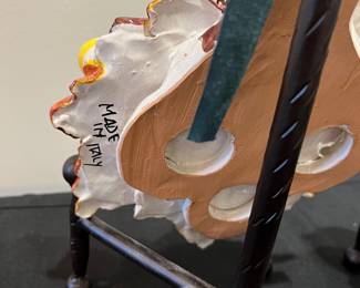 R125 - $40. Set of  Italian Capodimonte Style Wall Hangings. 13" tall each. 