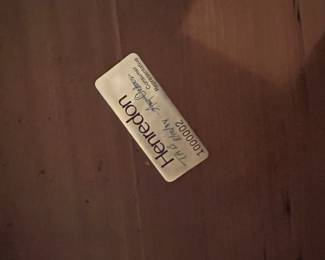 R1 - $1,450. Henredon Table with 6 Chairs. 2 Captains chairs / 4 regulars. Table Measures 76.5" x 44" x 30" tall.  2 leaves - Each leaf adds 20". Has table pads. 