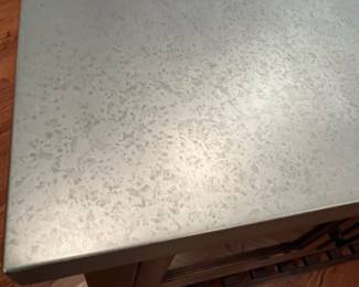 R36 - $250.  Bayside Kitchen Island - on wheels. Measures 60" x 20" x 38" tall. Very good, gently used condition! Minor scuffing on shelves and bottom. Doors on both sides - lots of storage. 