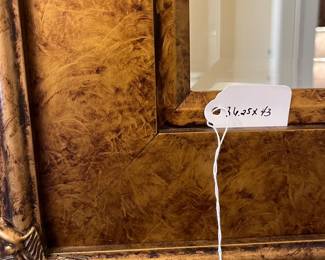 R120 - $125. Large Wall Mirror used in a formal dining area. Measures 36.25" x 43" tall. 
