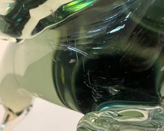 R55 - $475. Murano Glass Eagle Signed S. Signoretto '95. Some minor scratching mostly on the base. Measures 28" wingspan x 14" tall. 