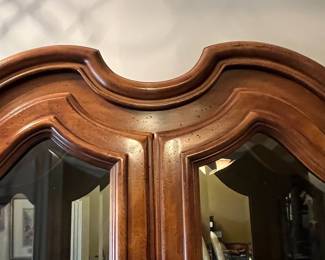 R111 - $400 EACH. Henredon Display Cabinets. Measures 40" wide x 18" deep x 83" tall. Glass shelves that are adjustable height. Excellent Condition!