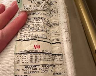 R15 - $550. Wesley Allen King Size Brass Bed. Measures 86" wide x 88" long x 56" tall. Mattress & Boxspring included if you want them!