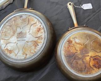 R89 - $20. Pair of All Clad Non Stick Pans. 8" and 10"
