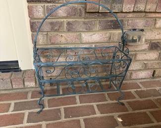 R44 - $15. Metal Basket used on covered porch. 