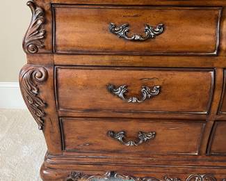 R113 - $550. Chateau Provence by Thomasville Armoire. Measures 49.5" wide x 23" deep x 84" tall. 