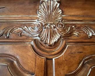 R113 - $550. Chateau Provence by Thomasville Armoire. Measures 49.5" wide x 23" deep x 84" tall. 