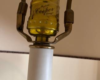 R101 - $250. PAIR of Frederick Cooper Brass Lamps. Measures 34.5" tall. 