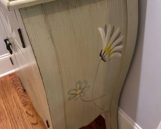 R5 - $60. Painted Storage Cabinet. Measures 26" x 15" x 23.5" tall. 